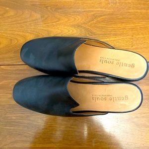 Gentle Soul by Kenneth Cole black high heeled mules